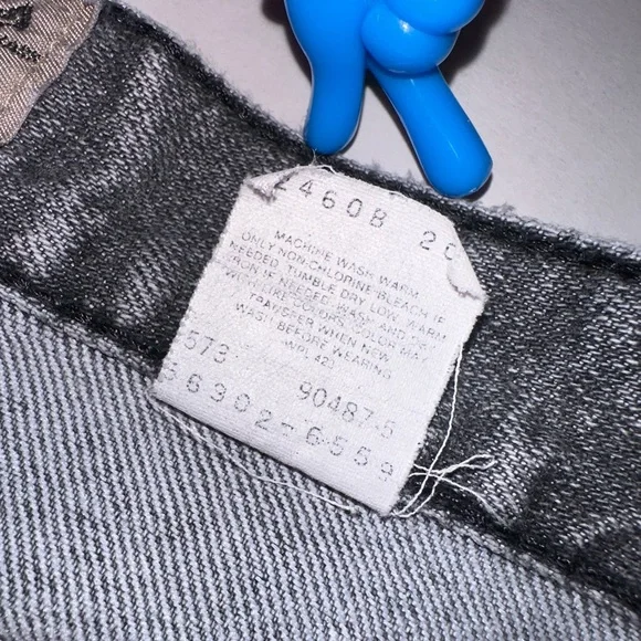 VTG Levi’s 573 Jeans 900 Series Sz14 Silver Tab High Rise Grey Mom Jeans 80s 90s - Picture 4 of 16